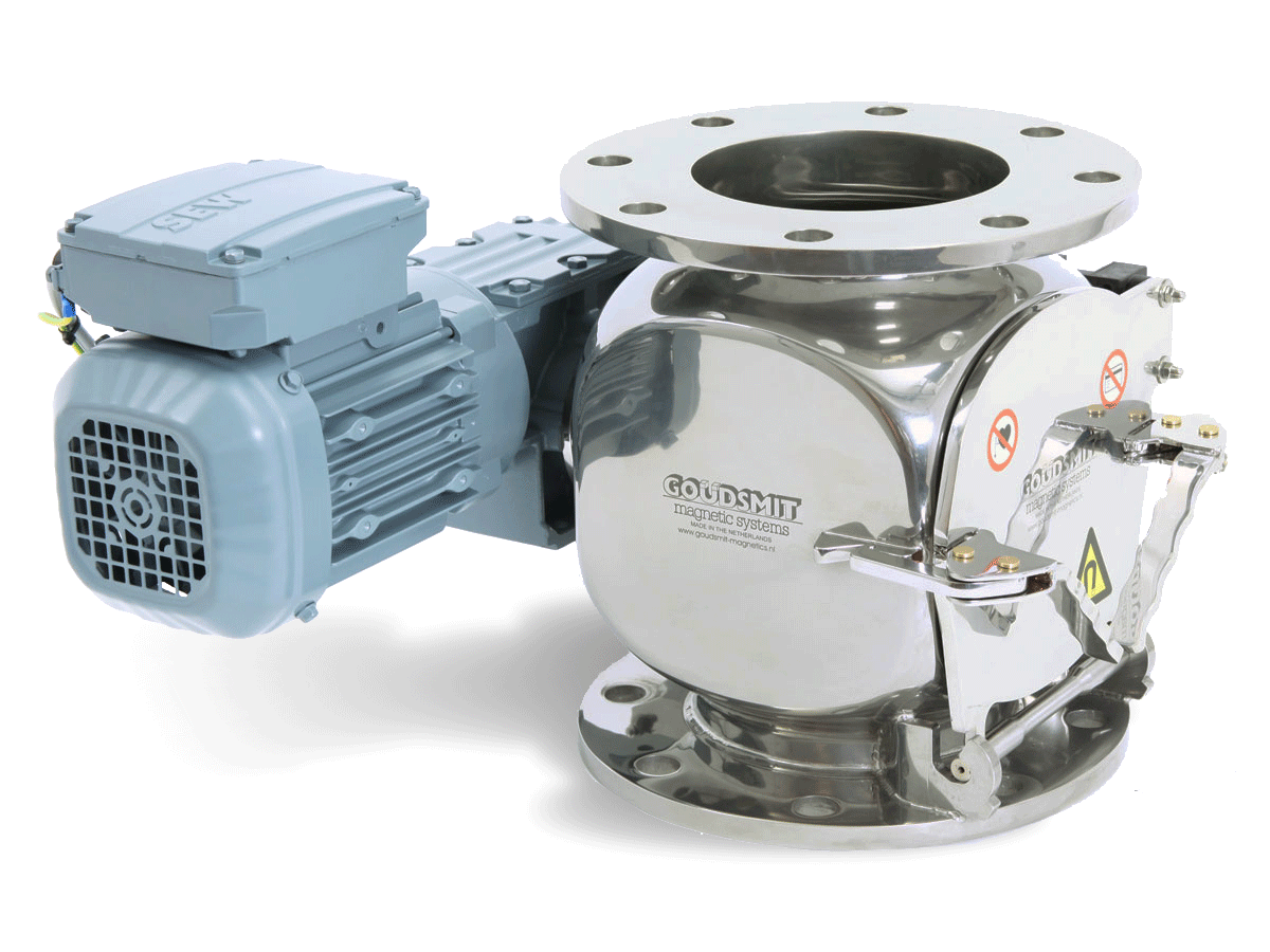 Чистый поток - Вращающийся - Магнитный сепаратор SECR / Гидроформованный полированный корпус | Goudsmit Magnetics