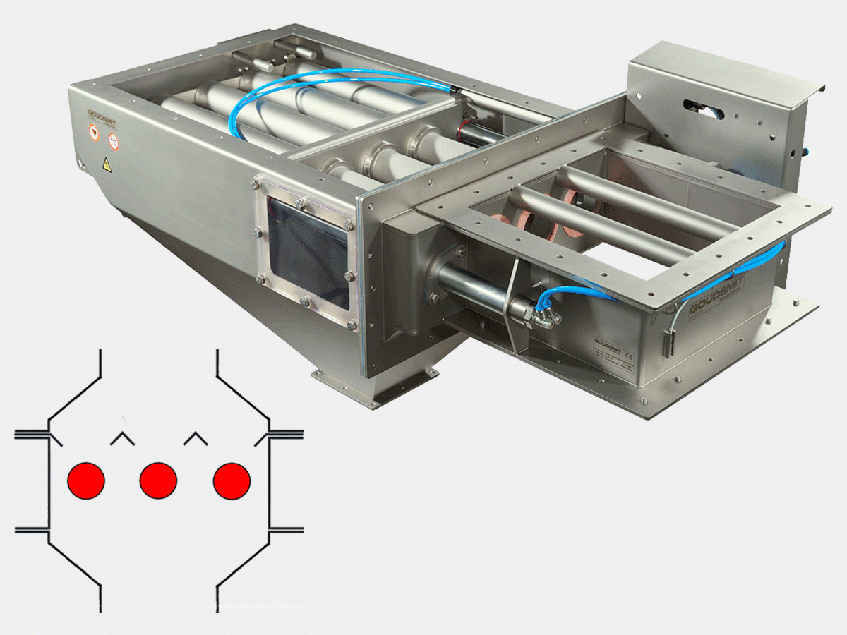Cajón magnético Cleanflow SECA (fácil de limpiar) - limpieza automática | Goudsmit Magnetics