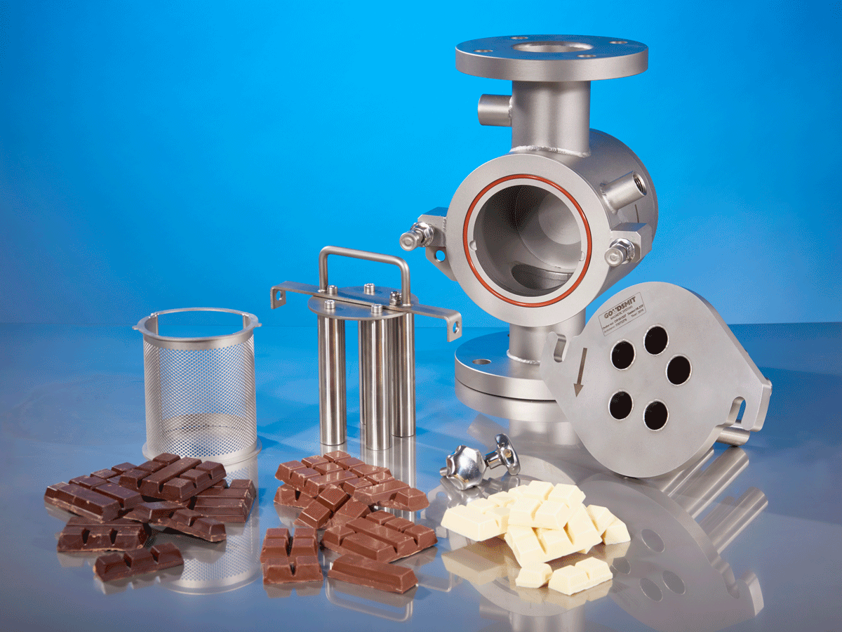 Magnetyczny filtr ciśnieniowy do stopionej czekolady | Goudsmit Magnetics
