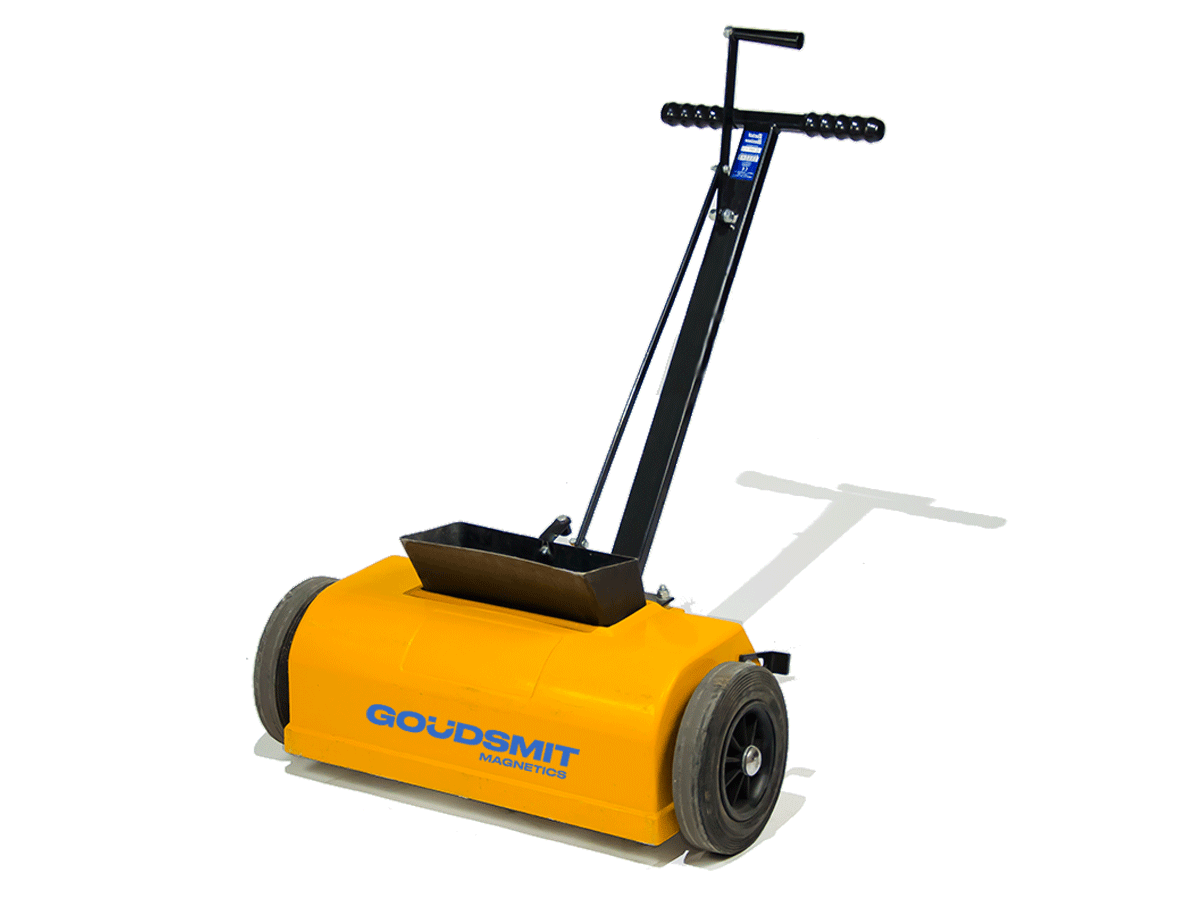 Magnetic sweeper for sweeping iron particles from your floor | Goudsmit Magnetics