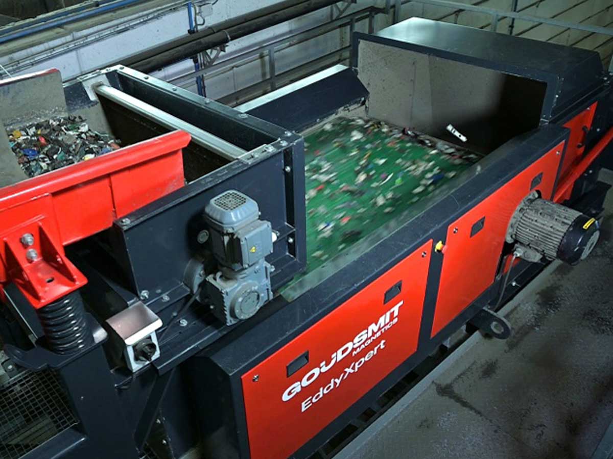 Plastics recycling with eddy current separator | Goudsmit Magnetics