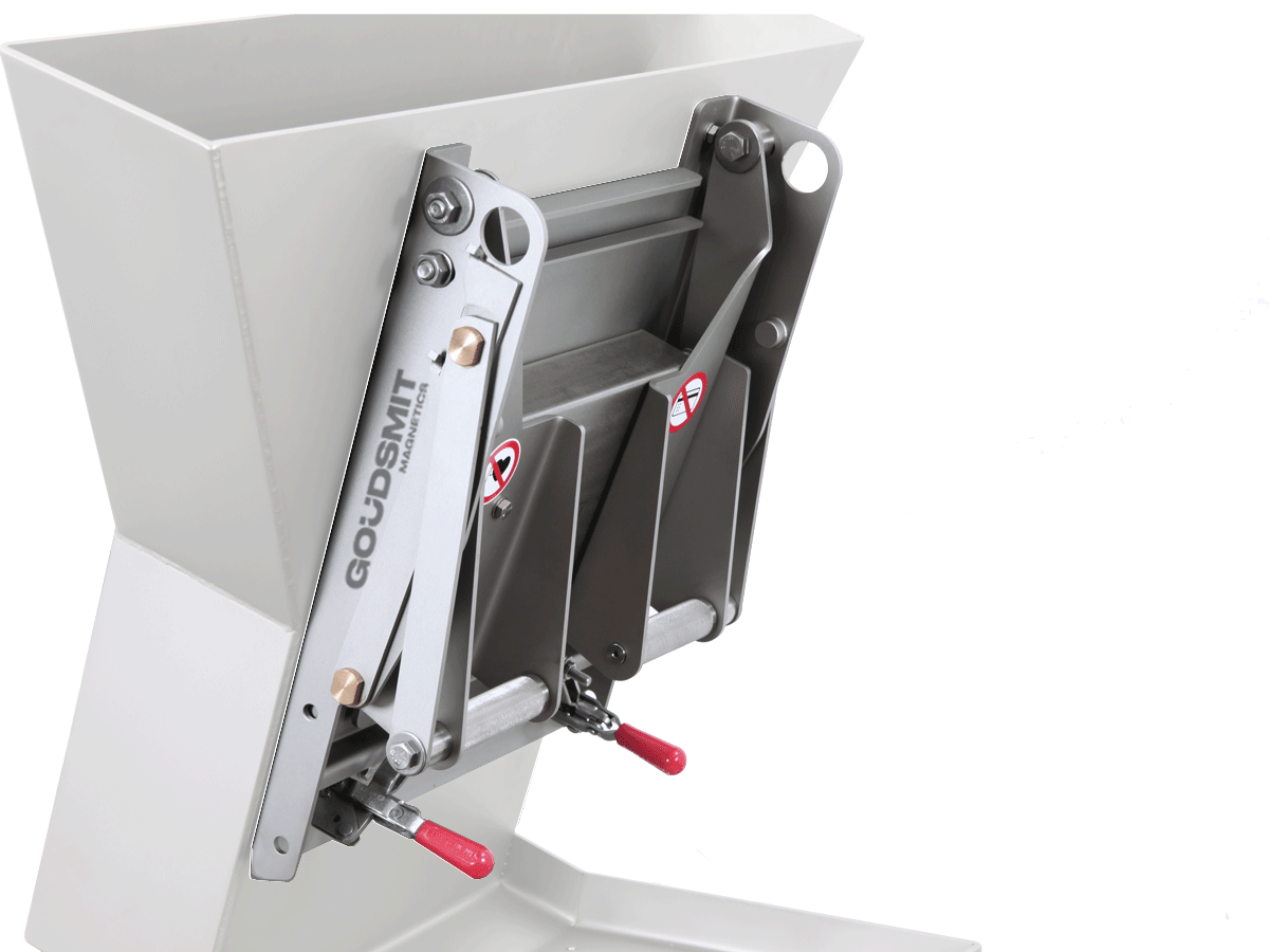 Add-on chute magnet - plate magnet system | Goudsmit Magnetics