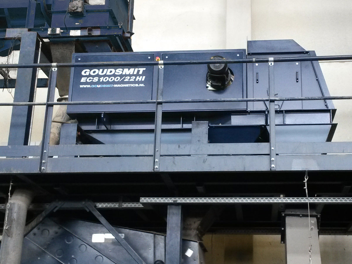 Non-ferrous metals separator for glass recycling | Goudsmit Magnetics
