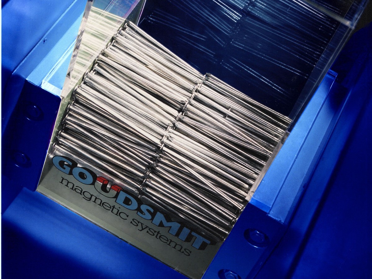 Orientation magnet for nail packaging | Goudsmit Magnetics